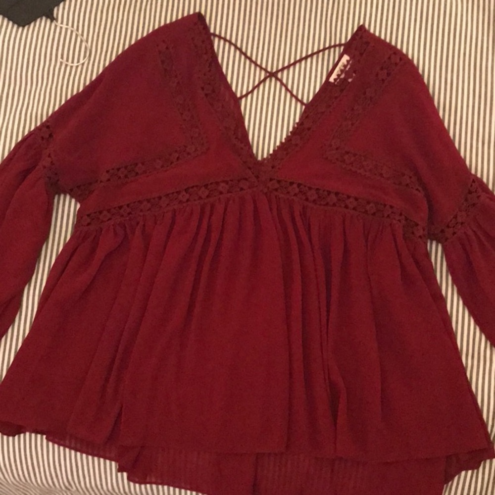 Dark Red Top